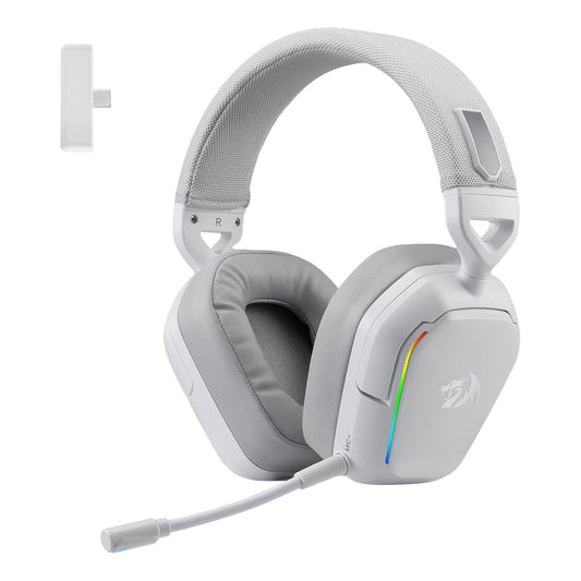 Redragon H868 RGB Wireless Gaming Headset - White-0