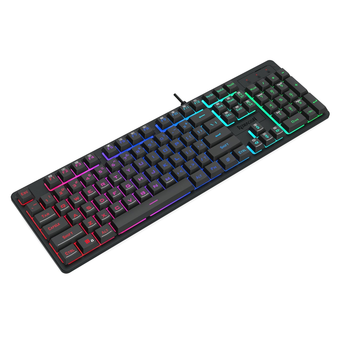 Redragon K521 Upgrade Rainbow LED 104-Key Membrane Gaming Keyboard-1