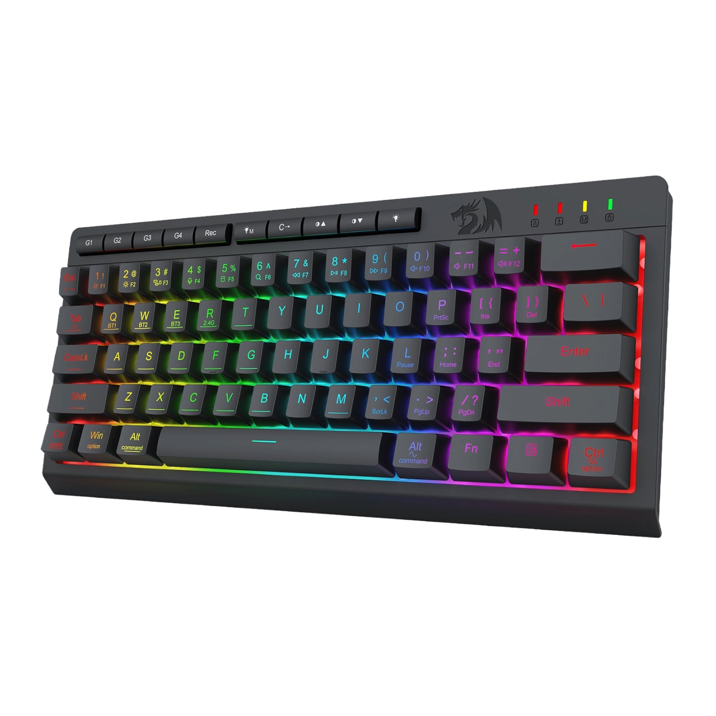 Redragon SHIVA K522 PRO RGB Wireless Gaming Keyboard- Black-3