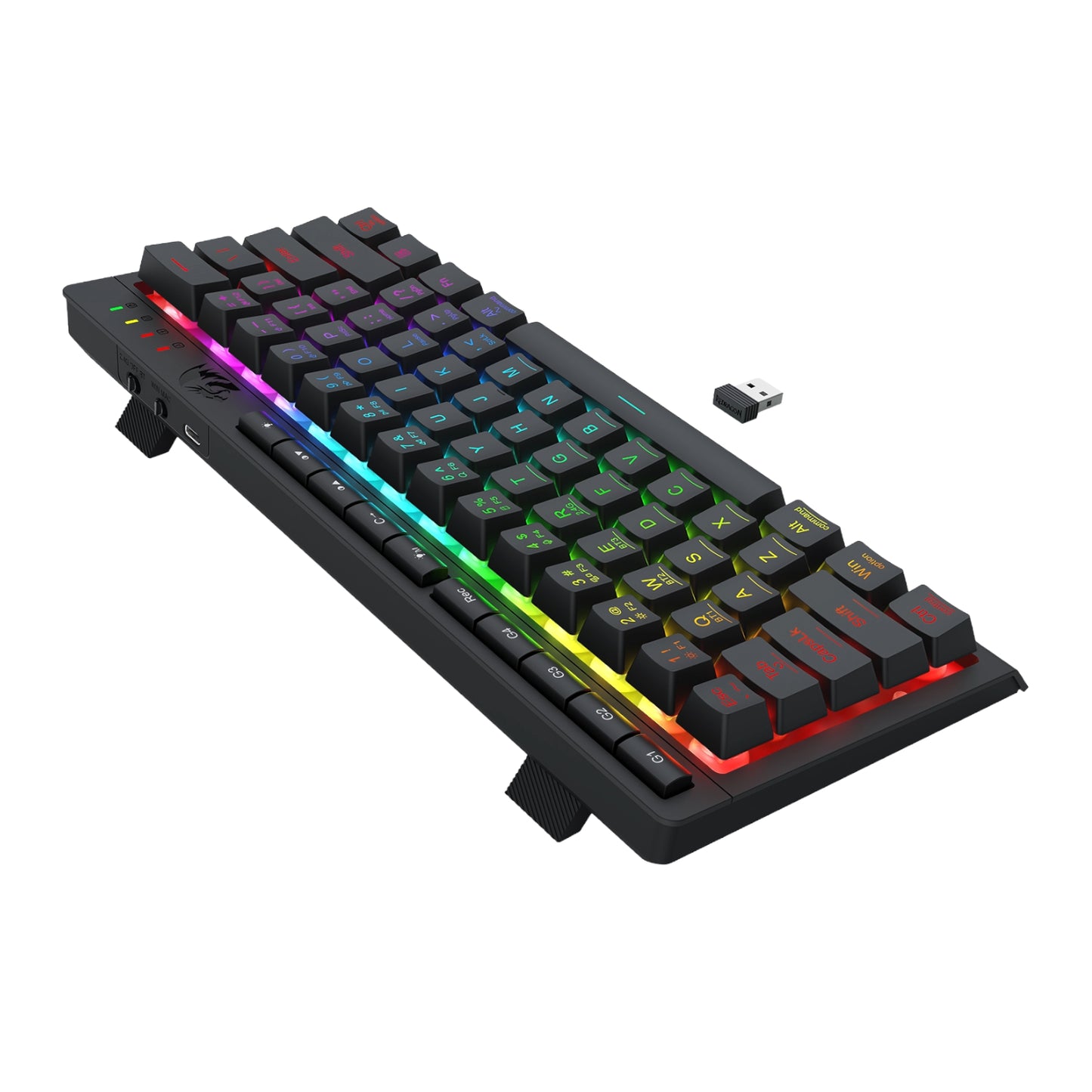 Redragon SHIVA K522 PRO RGB Wireless Gaming Keyboard- Black-5