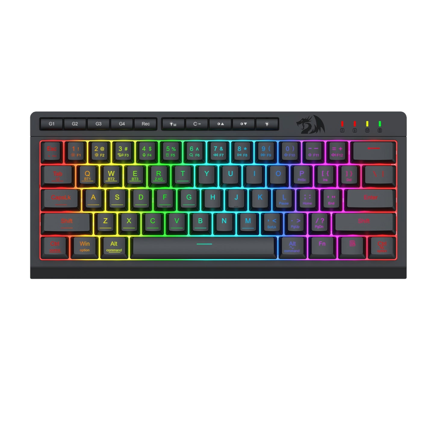 Redragon SHIVA K522 PRO RGB Wireless Gaming Keyboard- Black-0