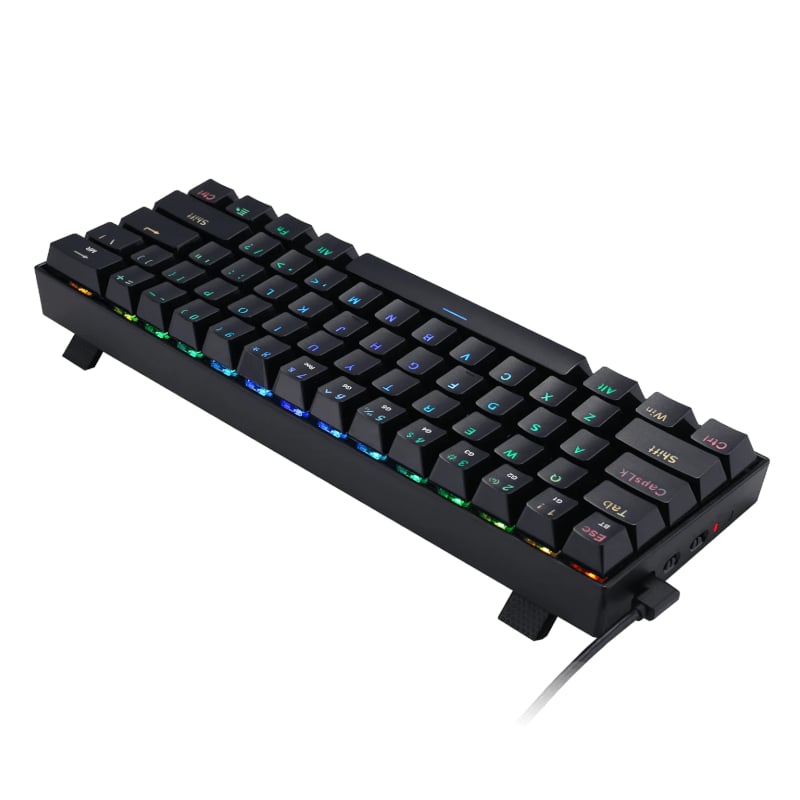 REDRAGON DRACONIC PRO Mechanical 61 Key|Bluetooth 5.0|RGB 9 Colour Modes|Rechargable Battery|Type-C Charging Cable Gaming Keyboard - Black-2