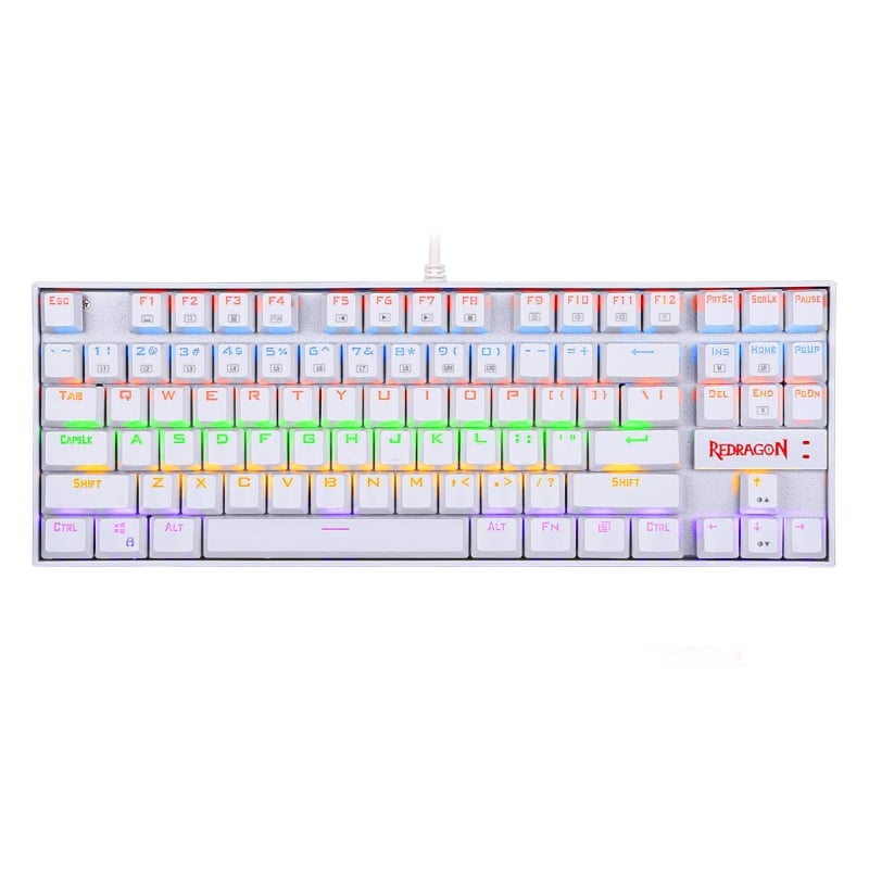 REDRAGON KUMARA Mechanical 87 Key|RGB Backlit Gaming Keyboard - White-0