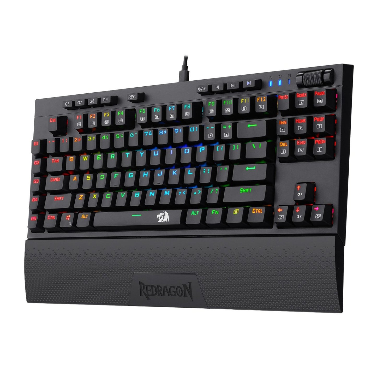 Redragon K588 RGB Pro BROADSWORD TKL Mechanical Wired Gaming Keyboard - Black-1