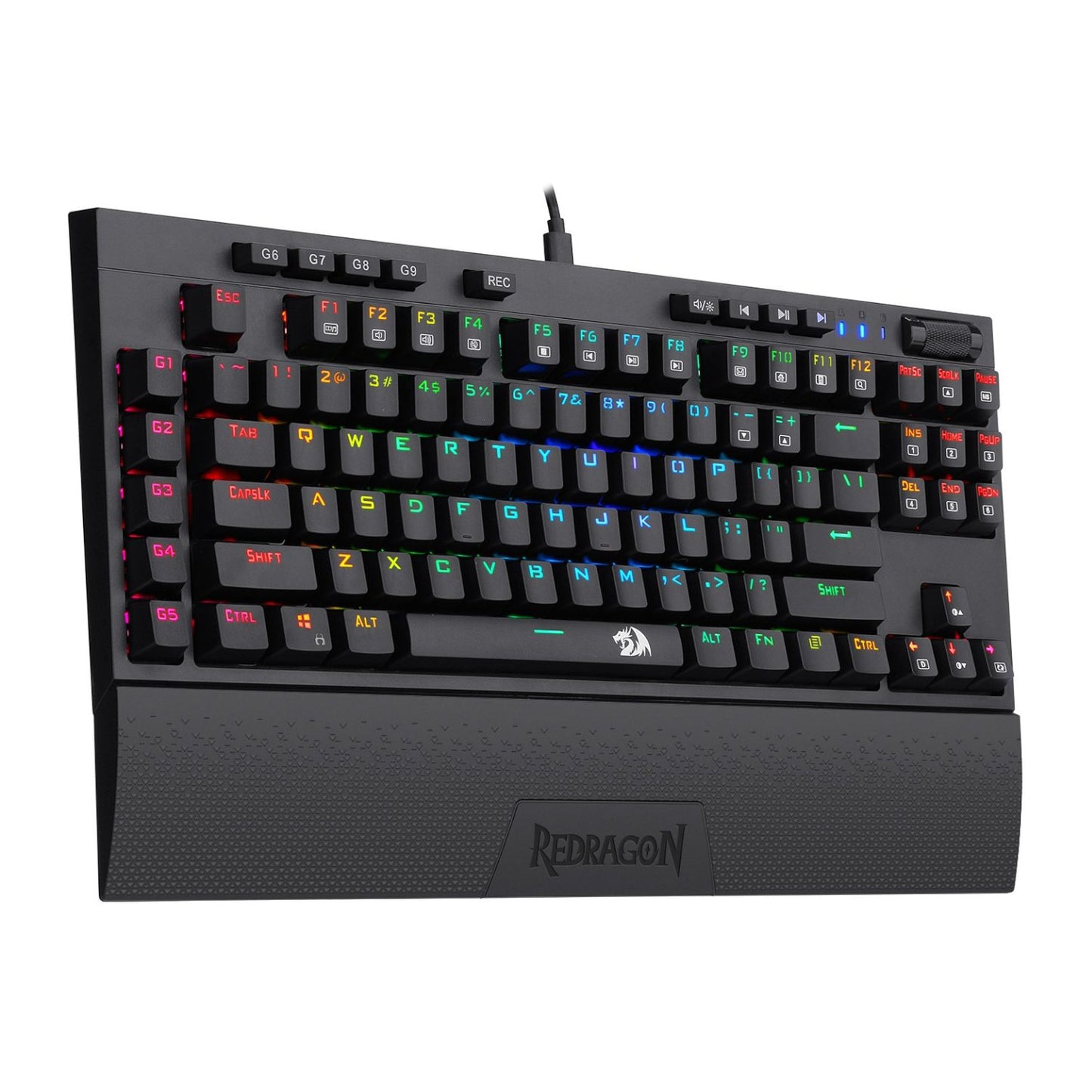 Redragon K588 RGB Pro BROADSWORD TKL Mechanical Wired Gaming Keyboard - Black-2