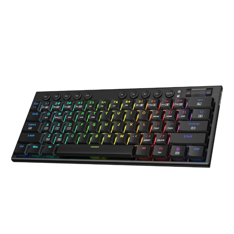 REDRAGON Horus Mini Pro 61Key Wireless Bluetooth Red Switch RGB Low Profile Gaming Mechanical Keyboard - Black-1