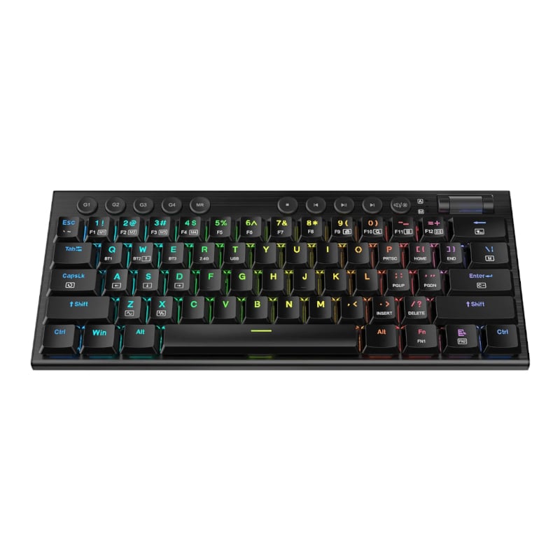 REDRAGON Horus Mini Pro 61Key Wireless Bluetooth Red Switch RGB Low Profile Gaming Mechanical Keyboard - Black-4
