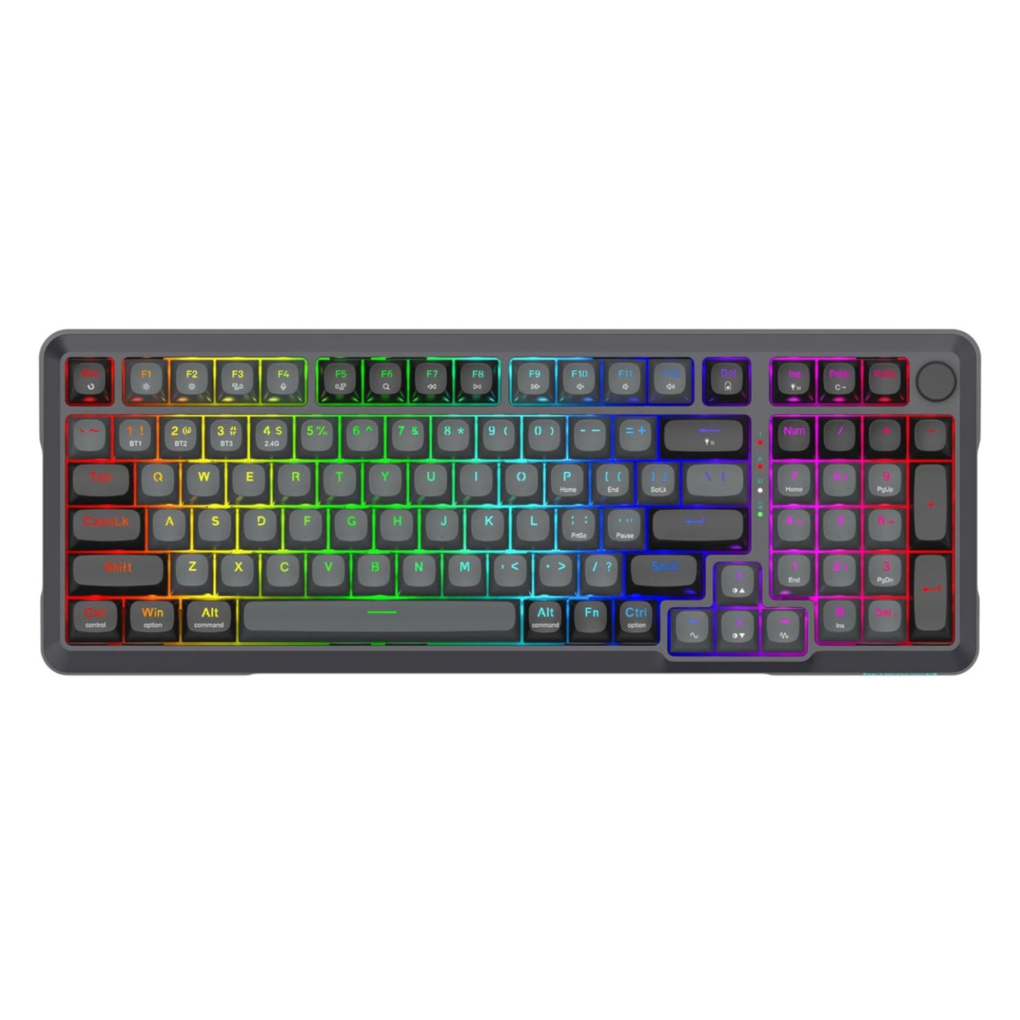 Redragon BREAGI PRO K688 98+1 Gasket Wireless Mechanical Keyboard (Triple Mode, RGB, Hot-Swappable, Cream Linear Switches)-0