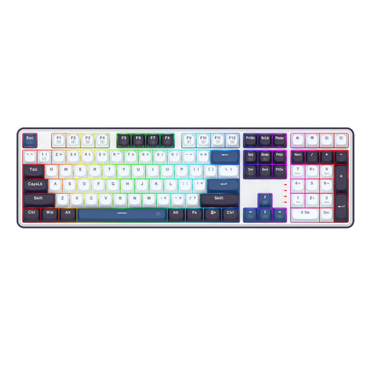 Redragon K689 WYVERN RGB Wired Mechanical Keyboard - White/Black-0