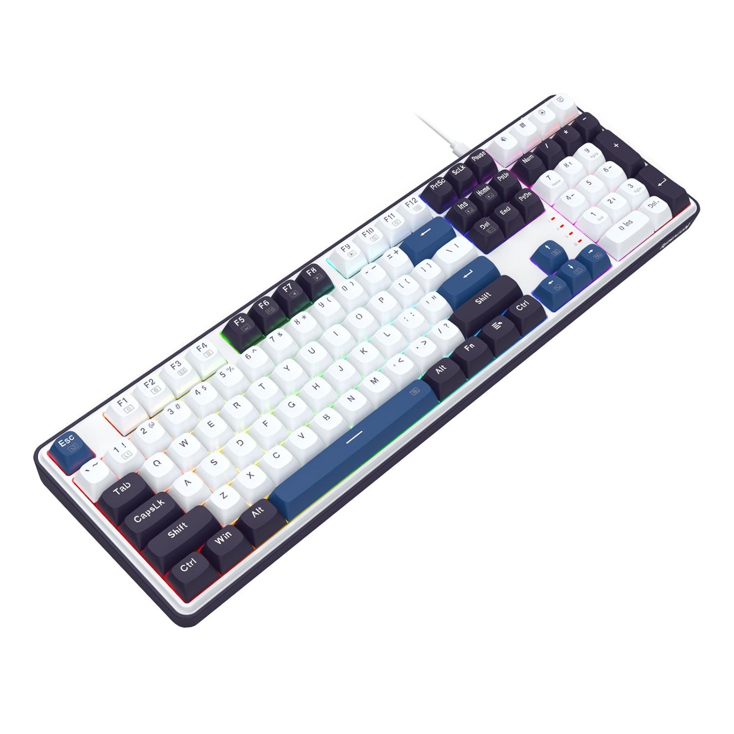 Redragon K689 WYVERN RGB Wired Mechanical Keyboard - White/Black-4