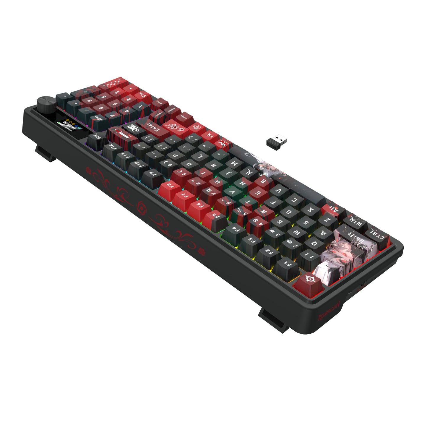 Redragon K719AK ARTEMIS PRO RGB Wireless LCD Mechanical Gaming Keyboard-3