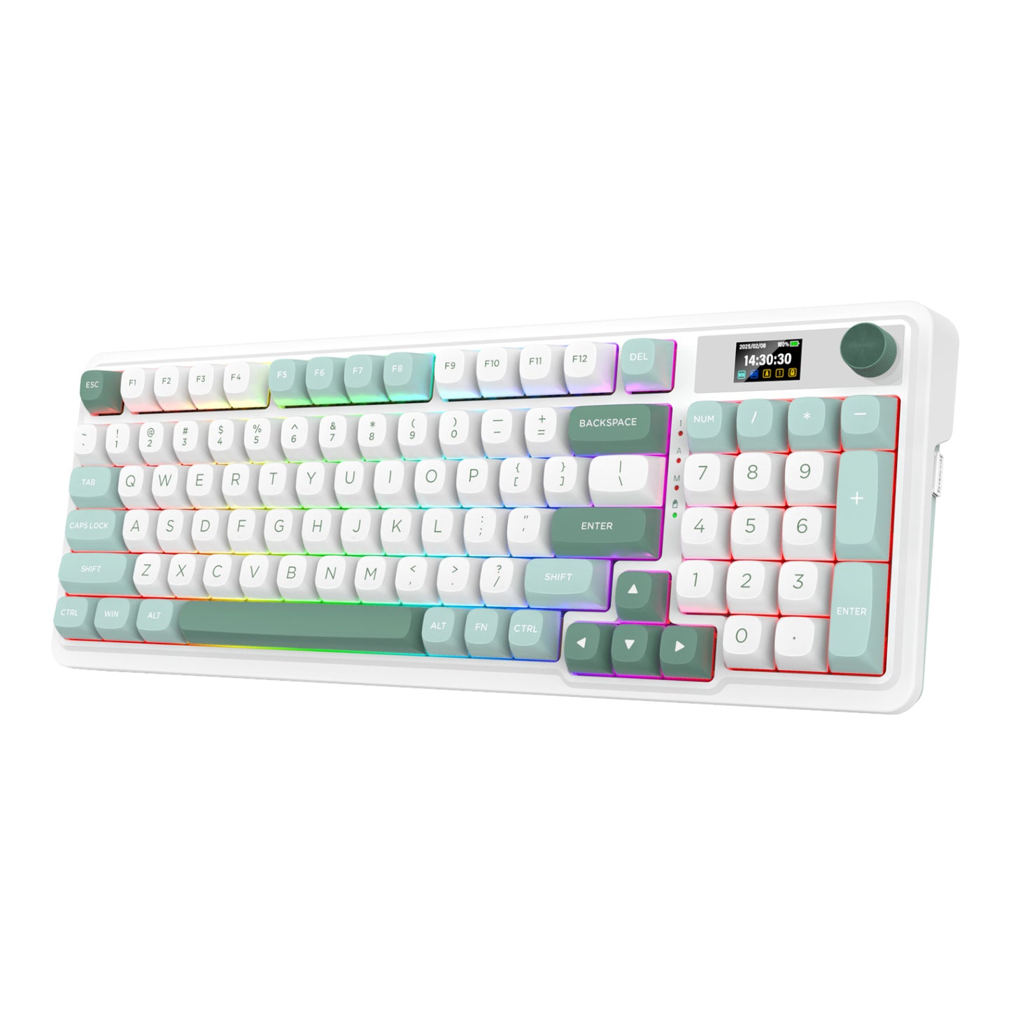 Redragon K719WGB GALATIN RGB PRO Full sized Wireless Gaming Keyboard - White-2