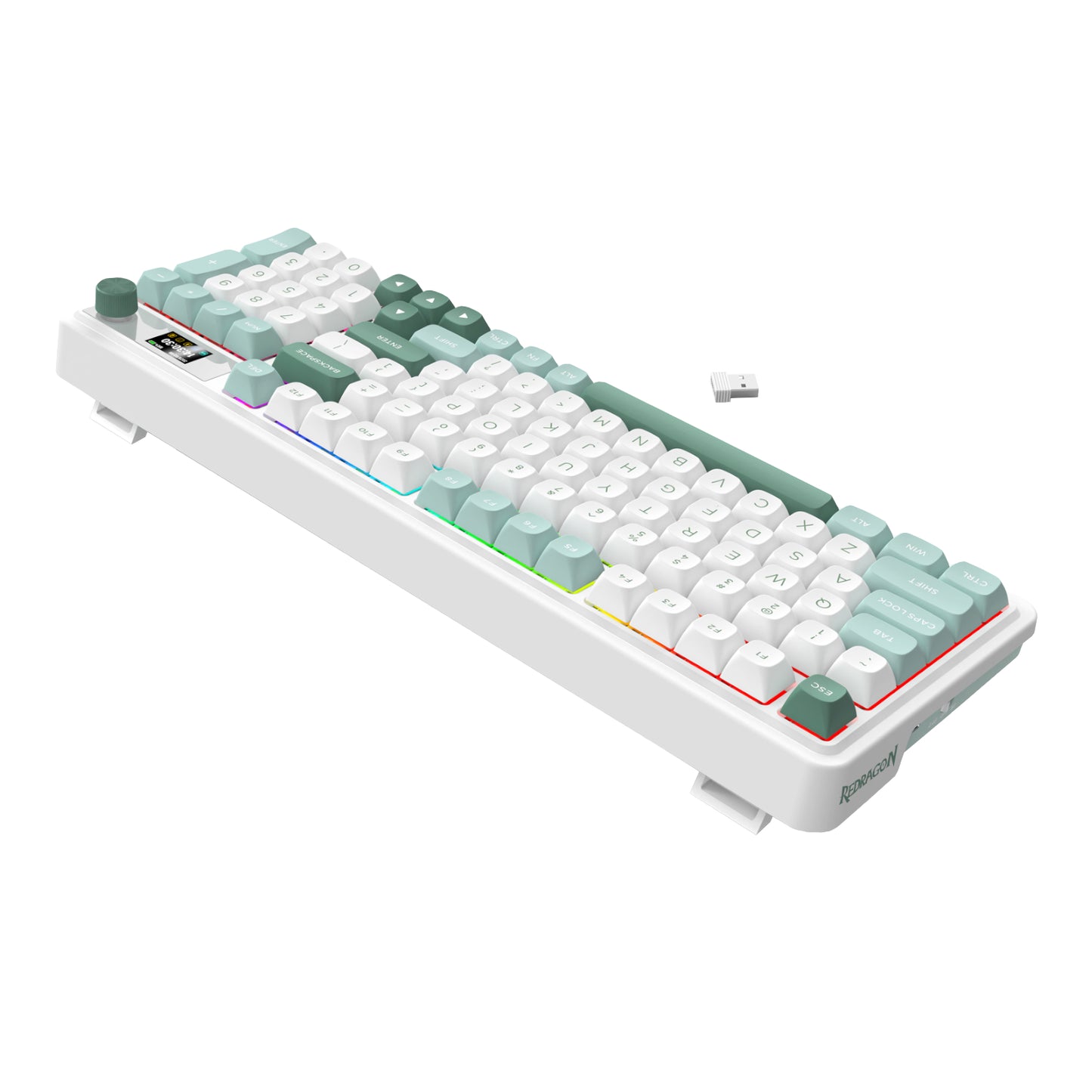 Redragon K719WGB GALATIN RGB PRO Full sized Wireless Gaming Keyboard - White-3