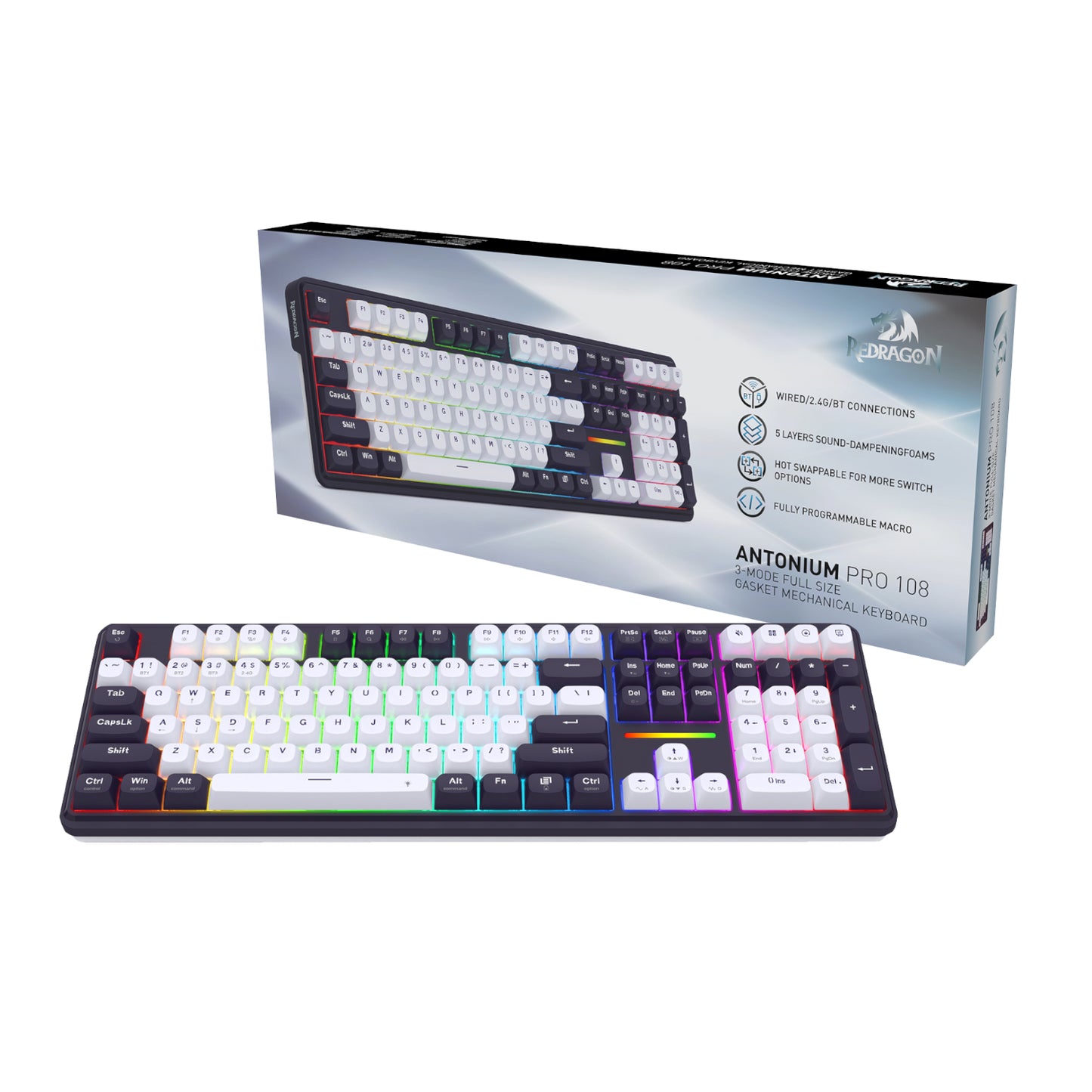 Redragon K745 Pro ANTONIUM Full-size Mechanical Gaming Keyboard-0