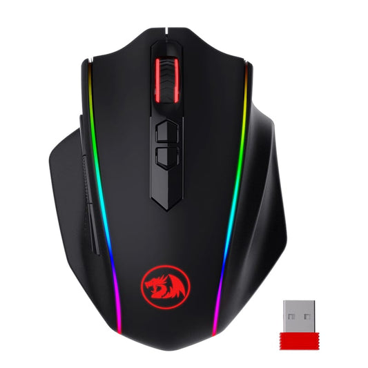 REDRAGON VAMPIRE ELITE Wireless 16000DPI|8 Button|Ergonomic Design|P3335 Optical Sensor|Type-C Cable|RGB Backlit Gaming Mouse - Black-0