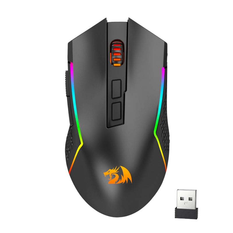 REDRAGON Trident Pro 8000DPI RGB Gaming Mouse - Black-0