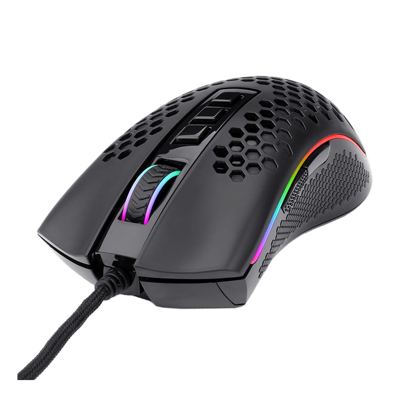 REDRAGON STORM 12400DPI 7 Buttons|Ergonomic Design|P3327 Optical Sensor|Lightweight Body|RGB Backlit gaming Mouse - Black-1