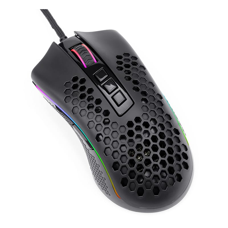 REDRAGON STORM 12400DPI 7 Buttons|Ergonomic Design|P3327 Optical Sensor|Lightweight Body|RGB Backlit gaming Mouse - Black-2