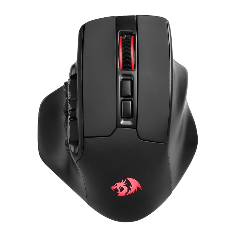REDRAGON Aatrox Wireless 6200DP RGB MMO Gaming Mouse - Black-0