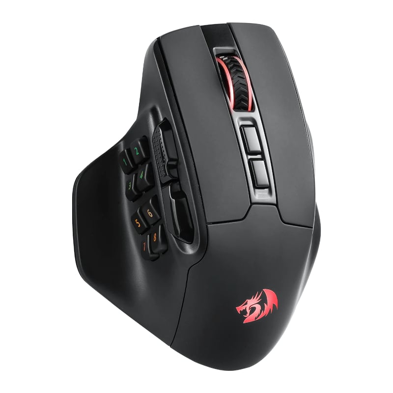REDRAGON Aatrox Wireless 6200DP RGB MMO Gaming Mouse - Black-1