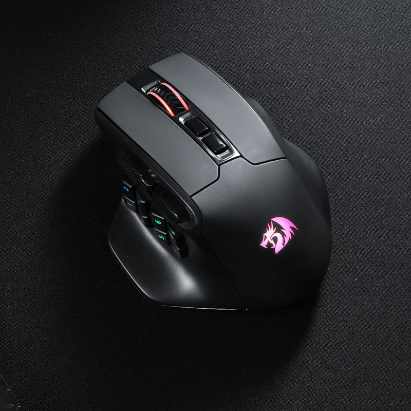 REDRAGON Aatrox Wireless 6200DP RGB MMO Gaming Mouse - Black-2