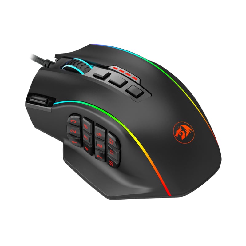 REDRAGON PERDICTION 4 12400DPI RGB MMO Ergo Gaming Mouse - Black-3