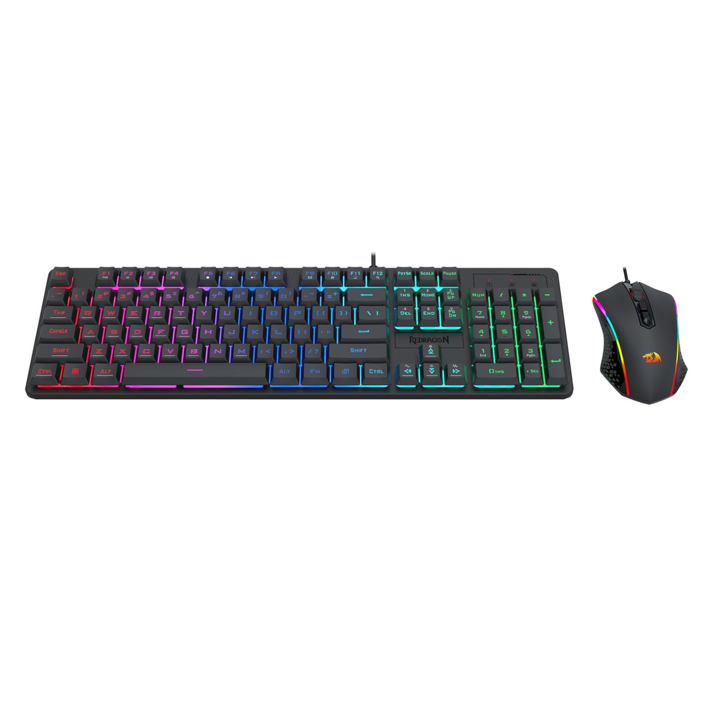 Redragon S107 RGB Gaming Essentials Wired Gaming Keyboard and Mouse Bundle-1