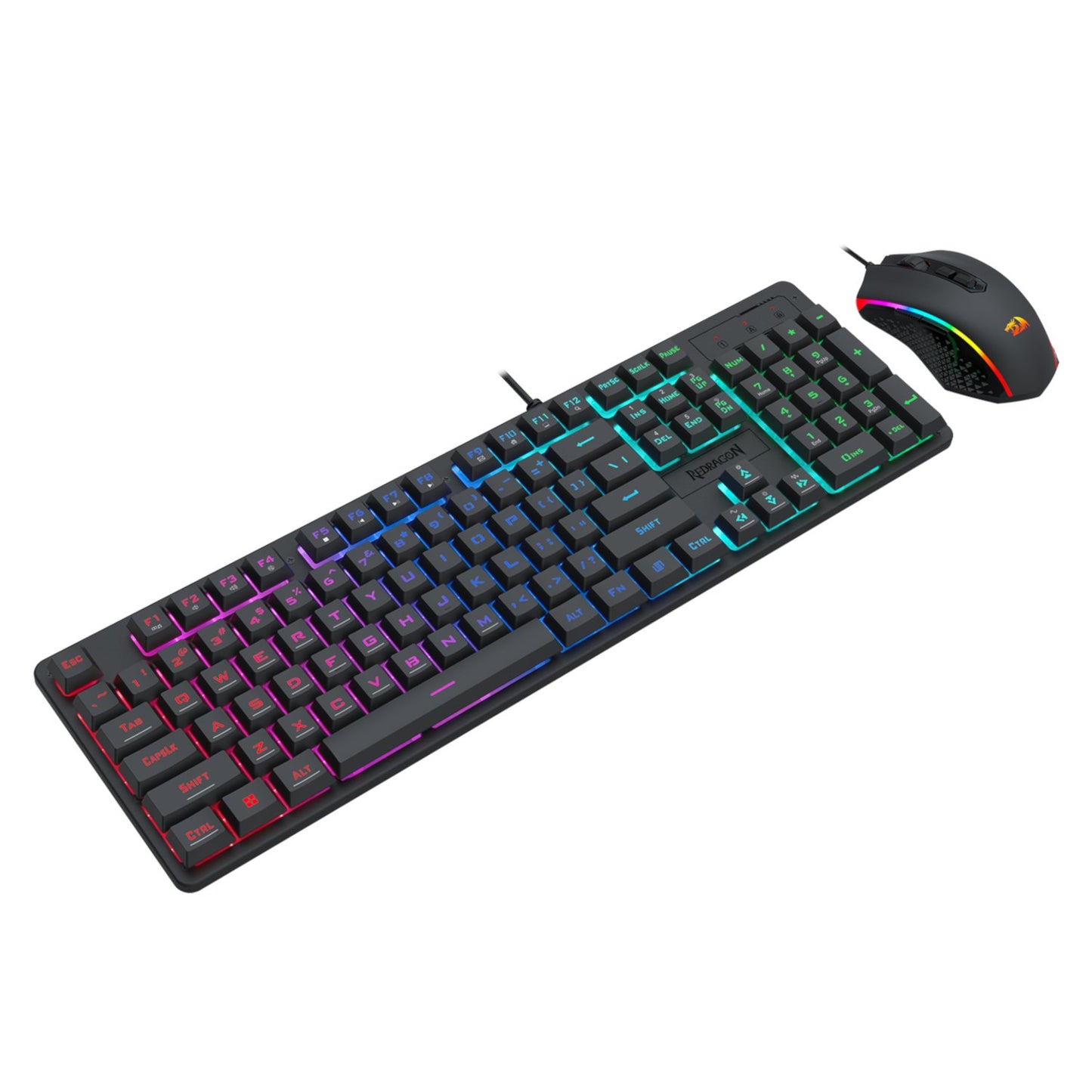 Redragon S107 RGB Gaming Essentials Wired Gaming Keyboard and Mouse Bundle-2