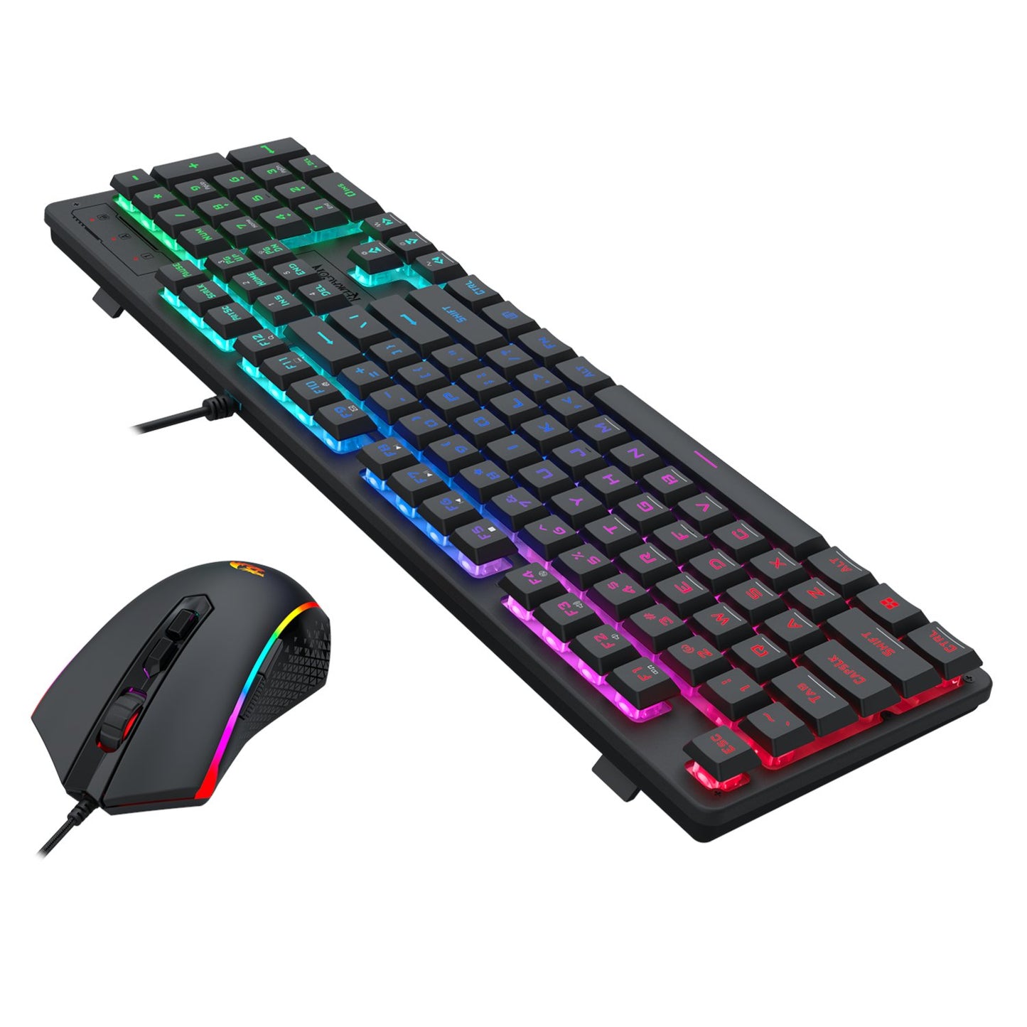 Redragon S107 RGB Gaming Essentials Wired Gaming Keyboard and Mouse Bundle-3