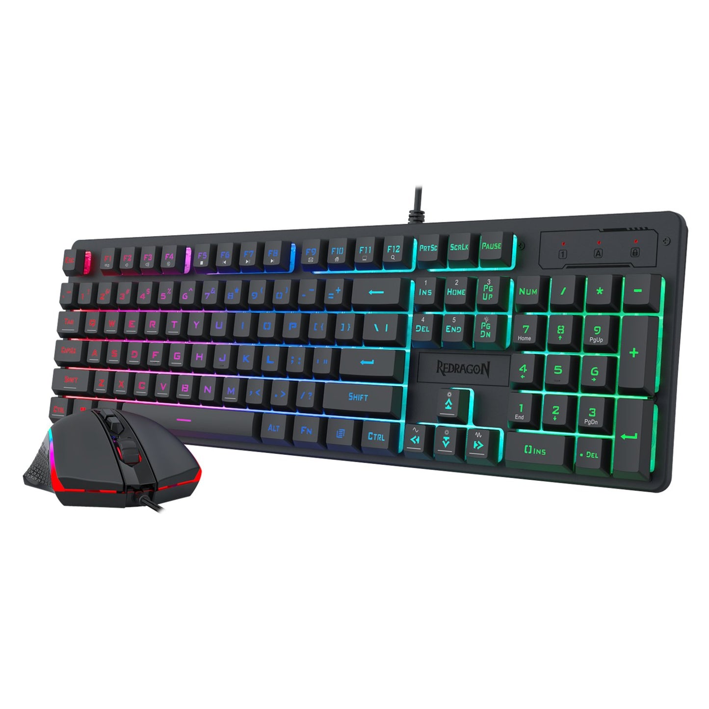 Redragon S107 RGB Gaming Essentials Wired Gaming Keyboard and Mouse Bundle-5