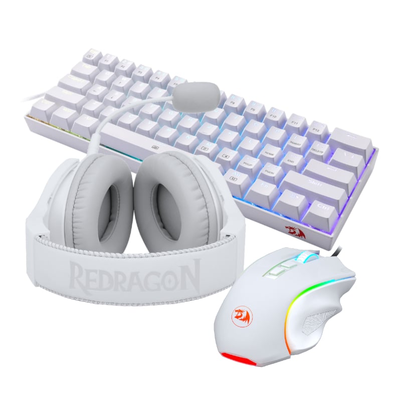REDRAGON 3IN1 MS|HS|KB WIRED COMBO - WHITE-1