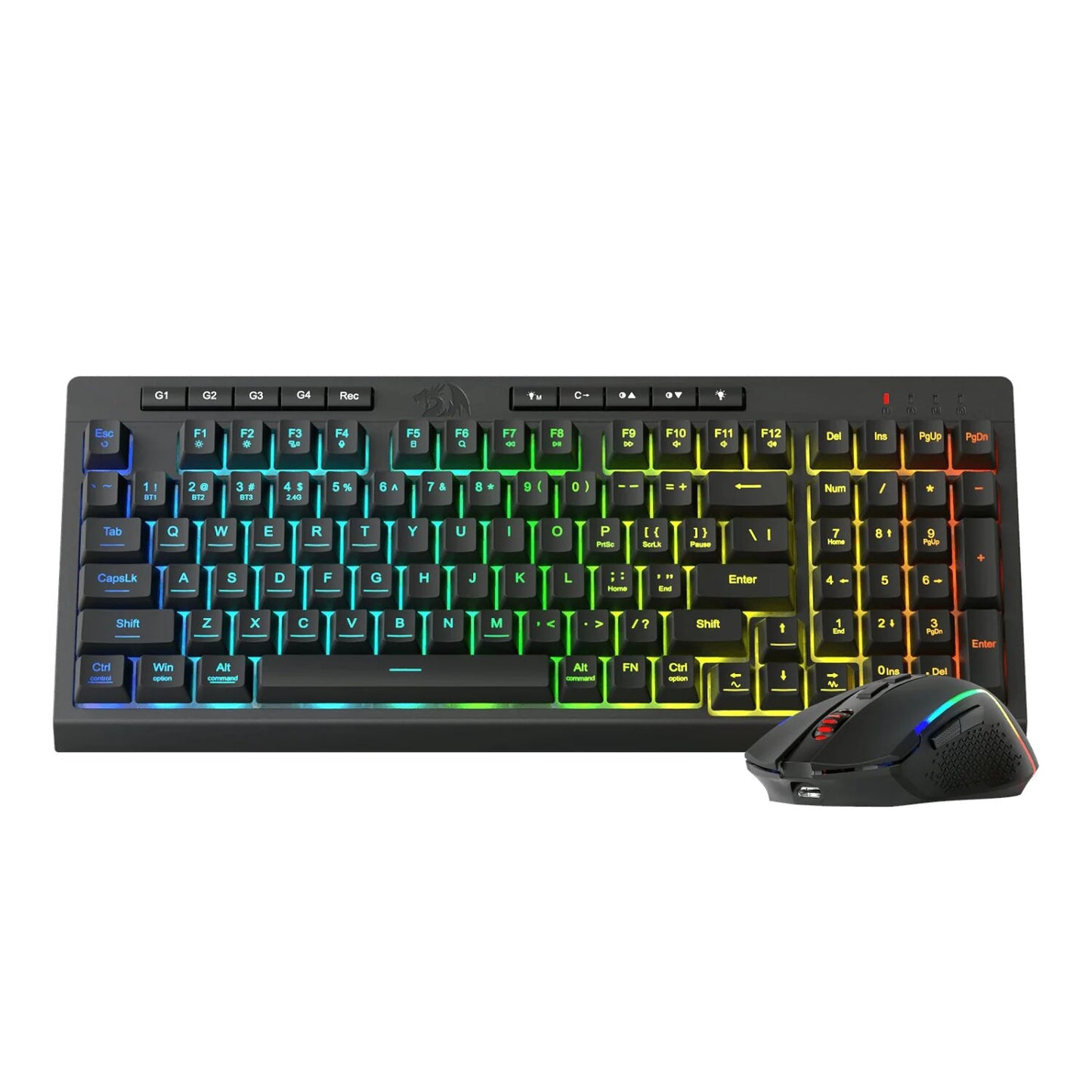 Redragon RYLO PRO S142 Tri-Mode RGB Gaming Keyboard and Mouse Combo-1