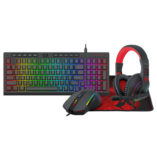 Redragon 4-in-1 Keyboard | Mouse | Mousepad | RGB Headset Gaming Combo-0