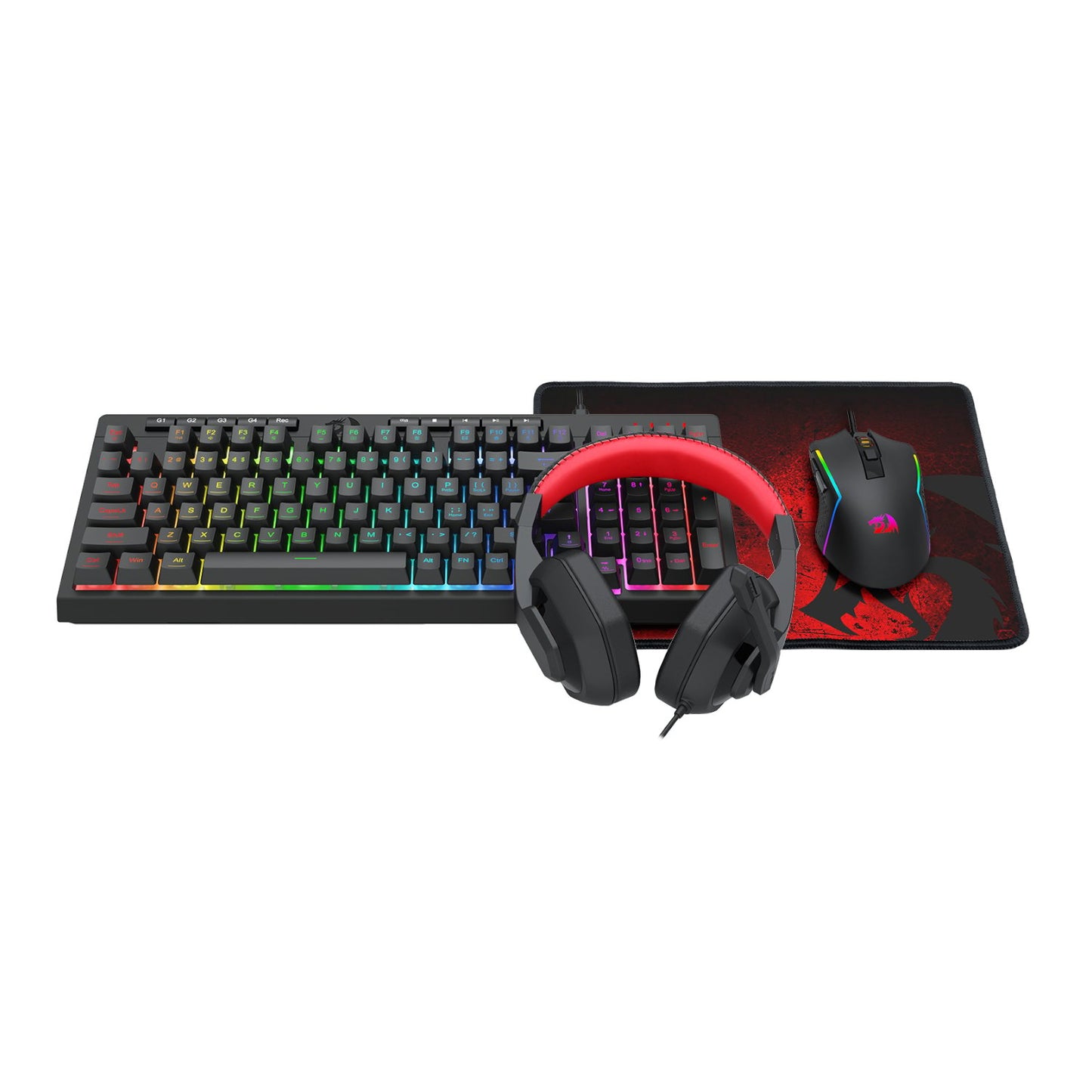 Redragon 4-in-1 Keyboard | Mouse | Mousepad | Headset Gaming Combo-2