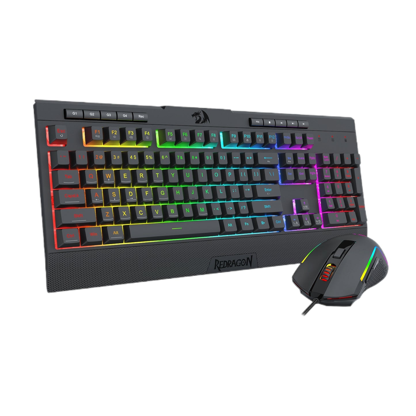 Redragon S136 Gaming Keyboard and Mouse Combo-Black-0