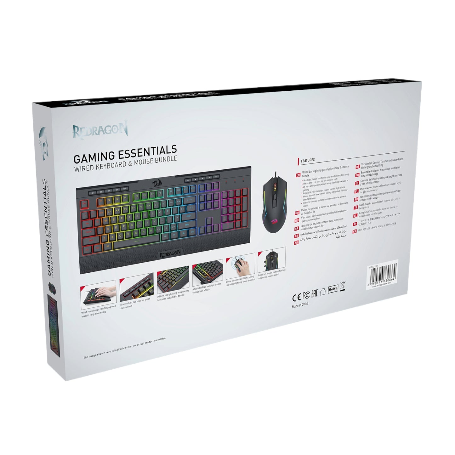 Redragon S136 Gaming Keyboard and Mouse Combo-Black-7