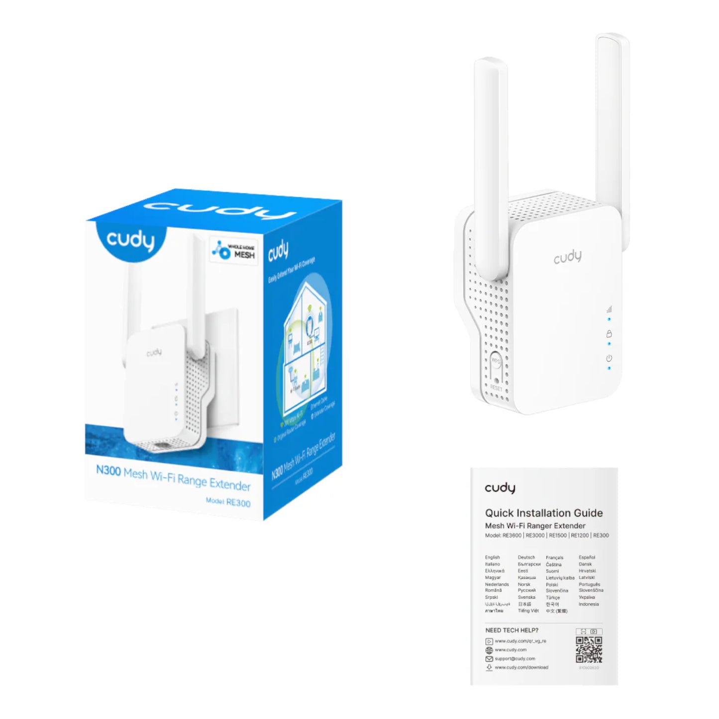 Cudy N300 Mesh Wi-Fi Range Extender | Wall Plug-3