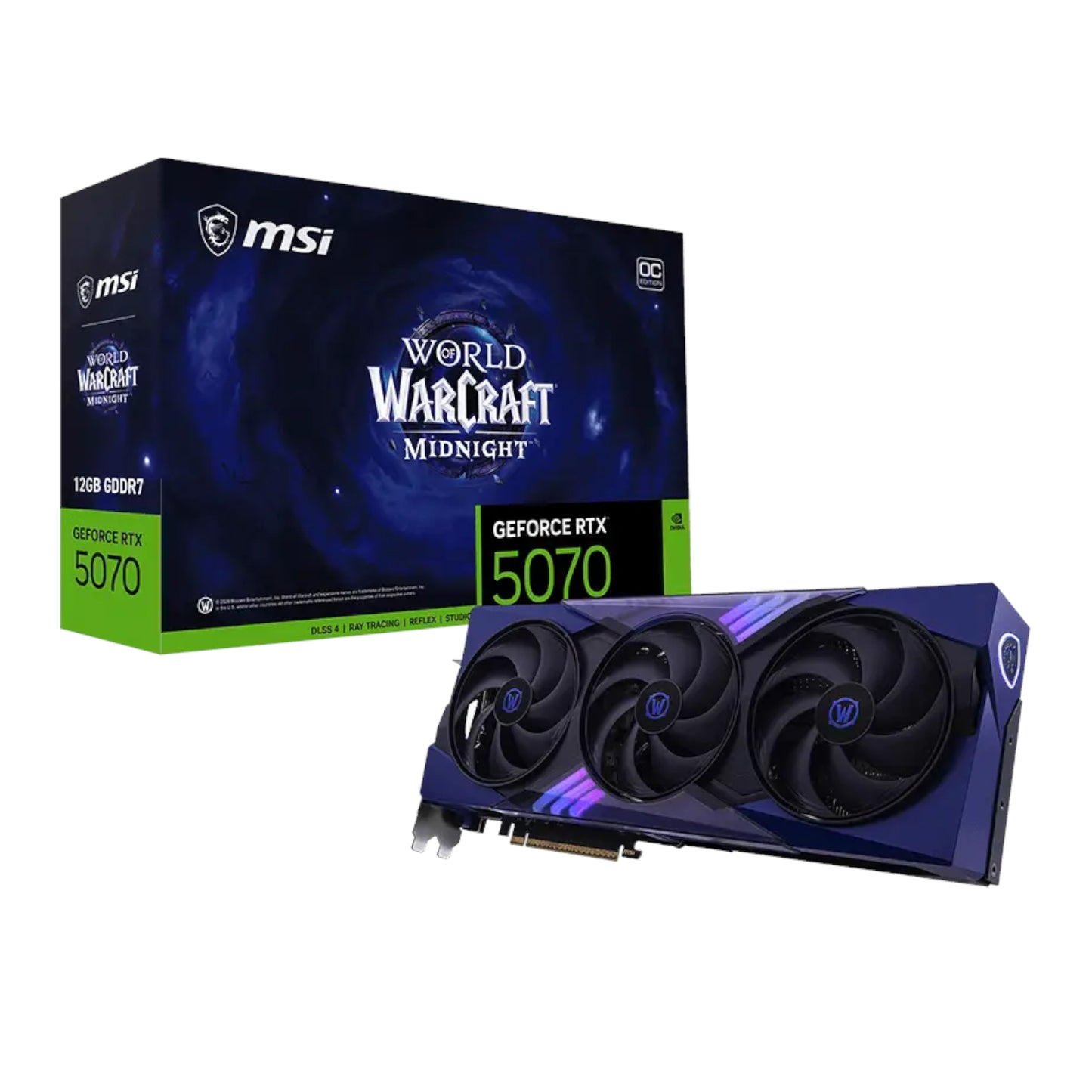 MSI GeForce RTX 5070 12GB World of Warcraft MIDNIGHT VOID EDITION OC Graphics Card-0