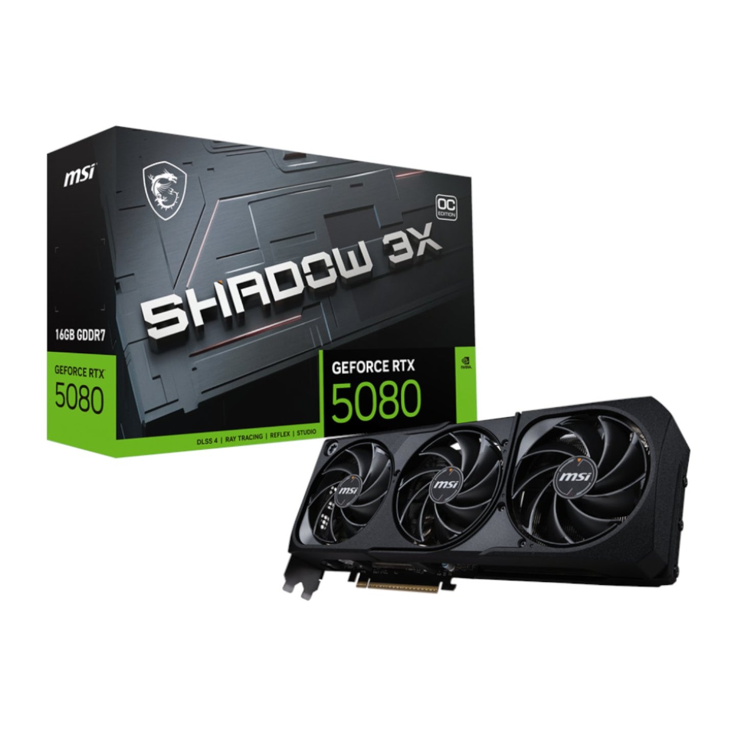 MSI GeForce RTX 5080 SHADOW 3X OC 16GB GDDR7 Graphics Card-0