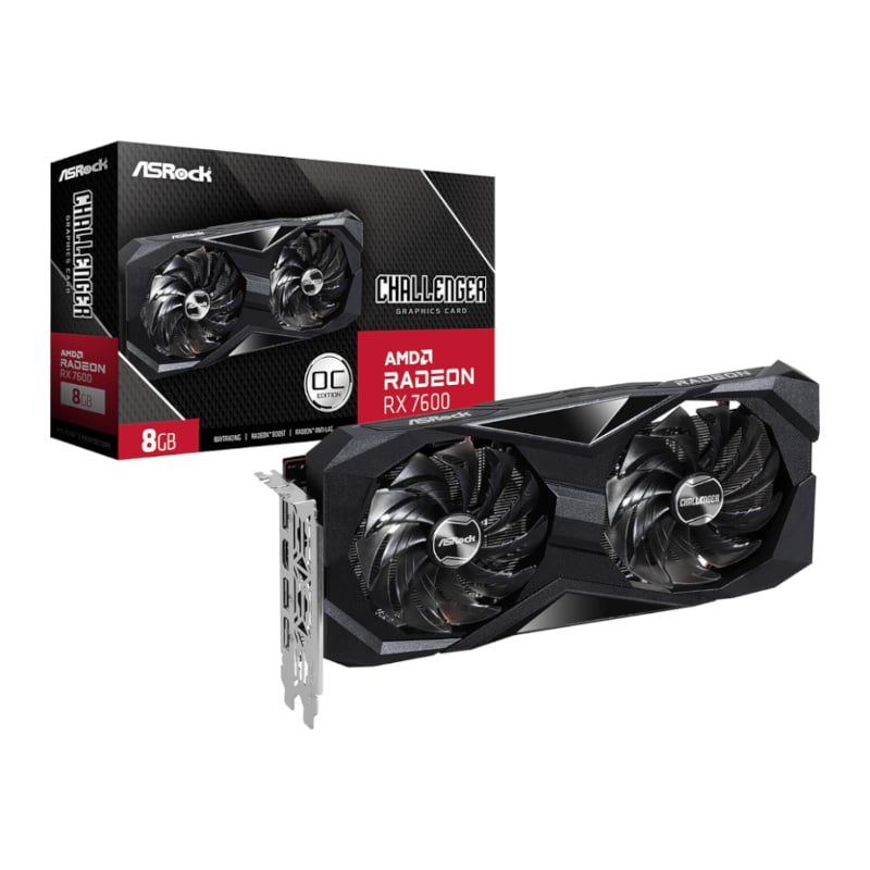 ASRock Radeon RX7600 Challenger 8G OC GDDR6 128-BIT Graphics Card-0