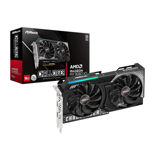 ASRock Radeon RX 9060 XT Challenger 16GB OC Graphics Card (RDNA™ 4, PCIe 5.0)-0