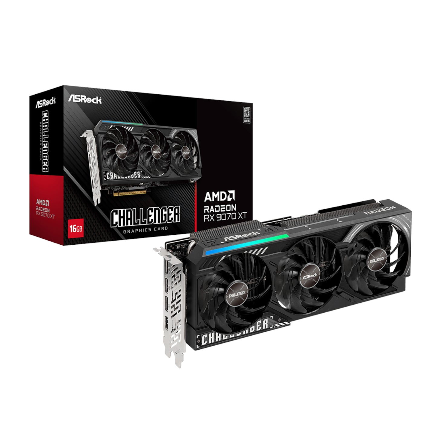 ASRock Radeon RX9070 XT Challenger 16G Graphics Card-0