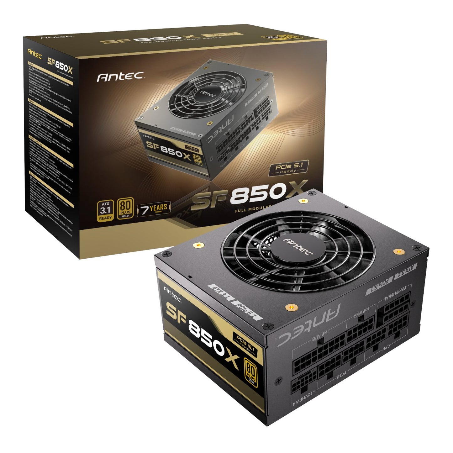 Antec SF850X 80PLUS Gold PCIe 5.1 ATX3.1 Modular Power Supply-5