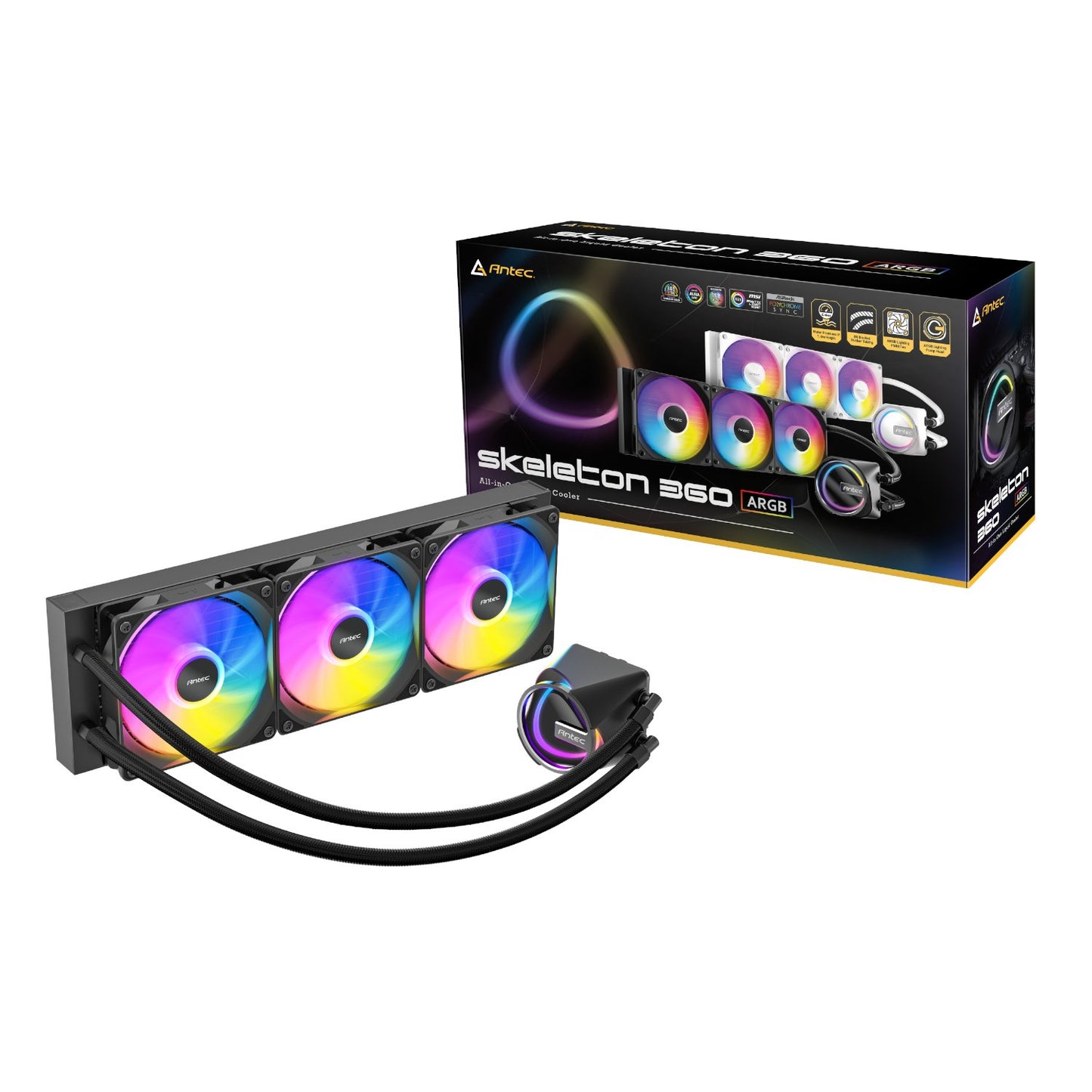 Antec Skeleton 360 ARGB CPU Liquid Cooler Black-5