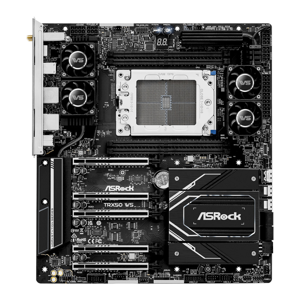 ASRock TRX50 WS AMD TR5 EATX Gaming Motherboard-1