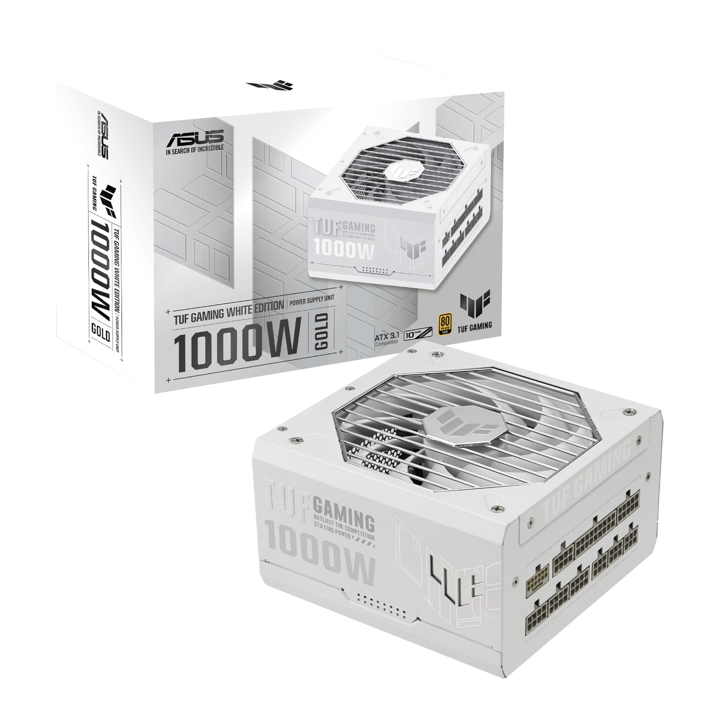 Asus TUF Gaming 1000W 80 PLUS Gold ATX Modular Power Supply - White-0