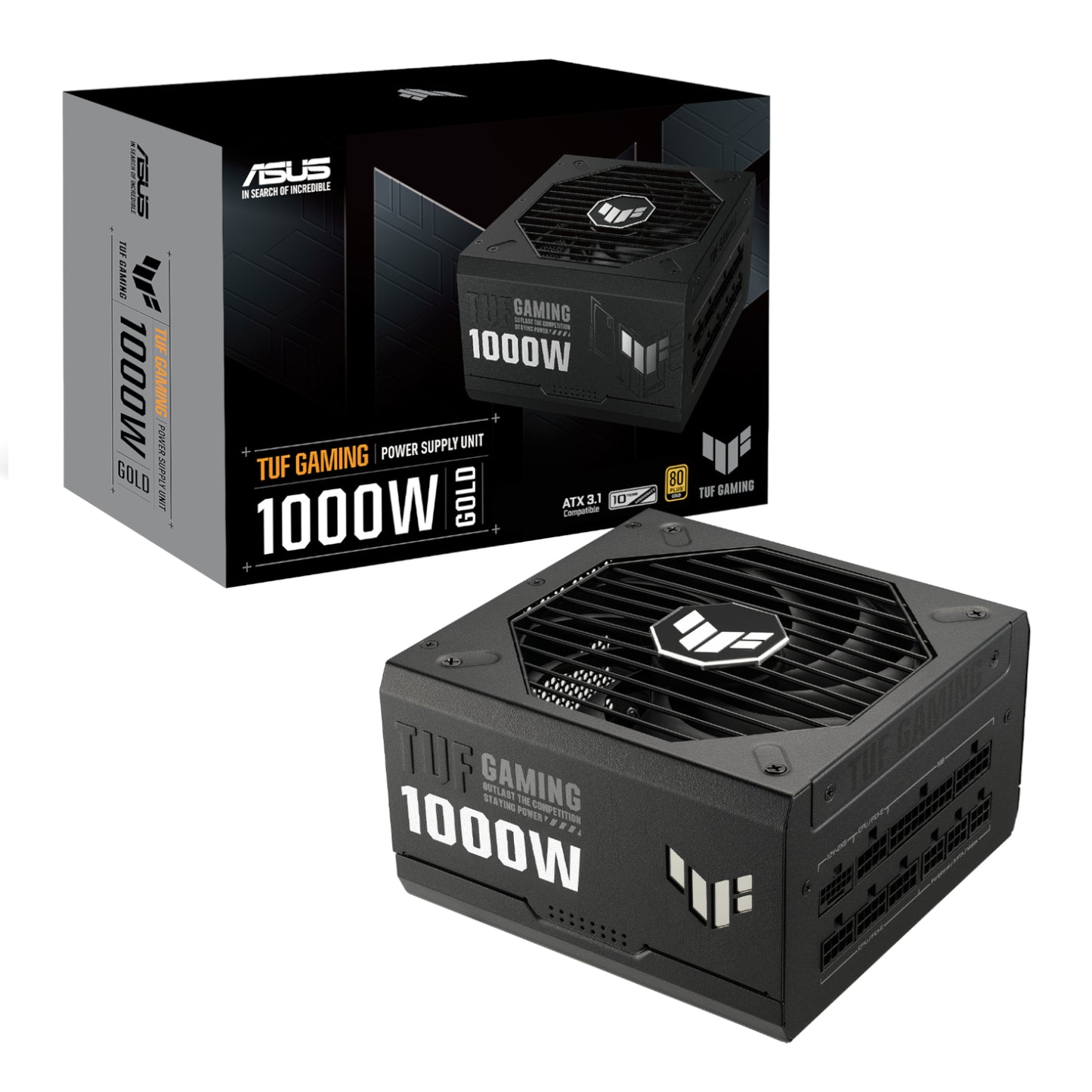 Asus TUF Gaming 1000W 80 PLUS Gold ATX Modular Power Supply - Black-0