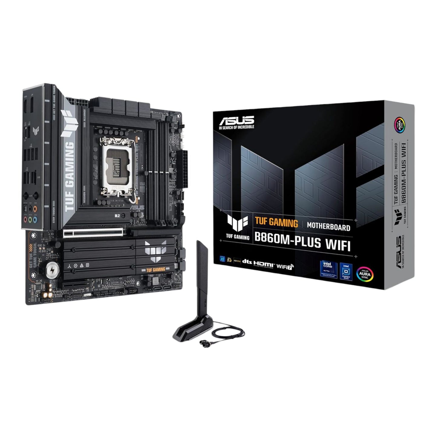 Asus TUF Gaming B860M-Plus Wi-Fi M-ATX Motherboard – Intel LGA1851, DDR5, PCIe 5.0. Wi-Fi 7-0