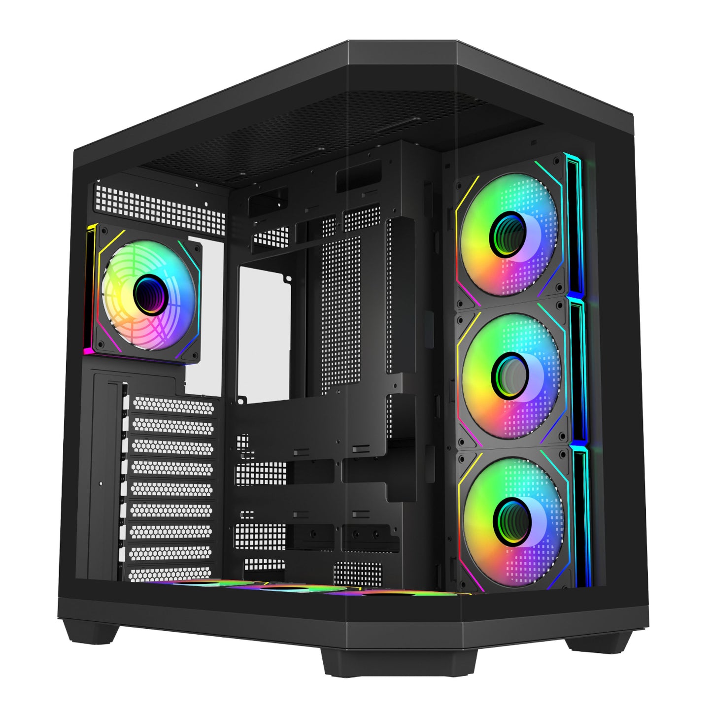 FSP U580 ARGB ATX Ultra Tower Gaming Chassis - Black-0