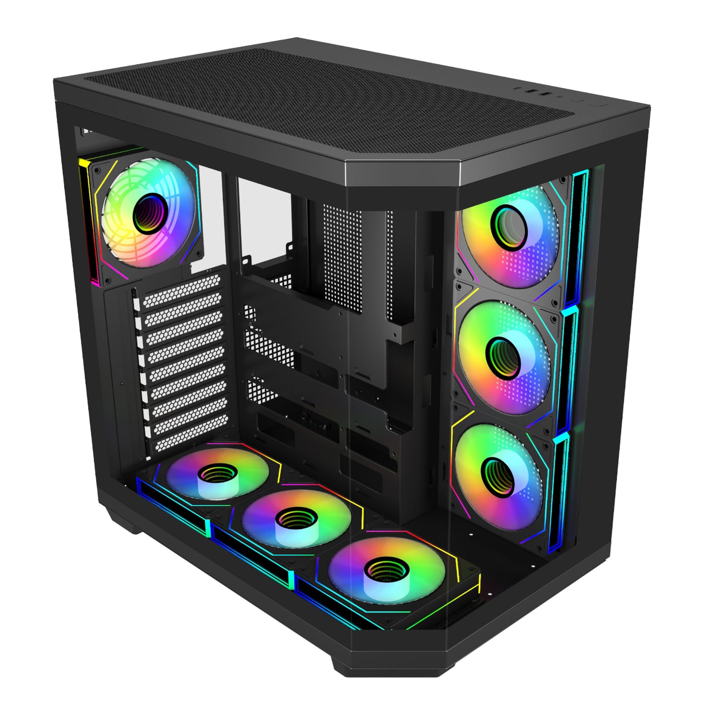 FSP U580 ARGB ATX Ultra Tower Gaming Chassis - Black-4